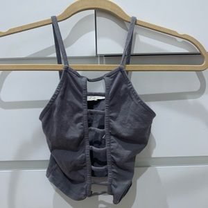 Gray Crop Top